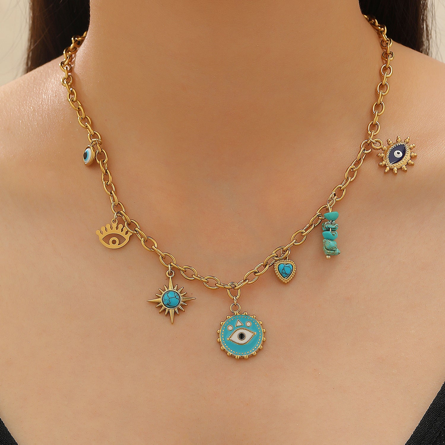 Wholesale Fruit Geometric Pendant Clavicle Necklace